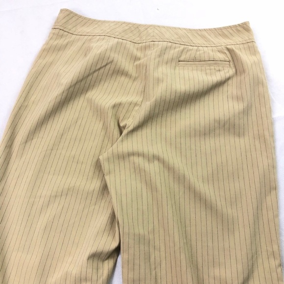 Covington Stretch Slacks Dress Pants Tan Stripe 14 - Picture 3 of 6